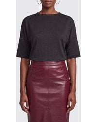 Mrz - Short-Sleeved Virgin Wool Jumper With Boat Neck - Lyst