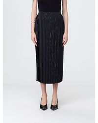 MM6 by Maison Margiela - Pleated Viscose Skirt - Lyst