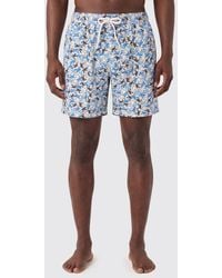 MC2 Saint Barth - Graphic Print Swim Shorts With Drawstring Waist - Lyst