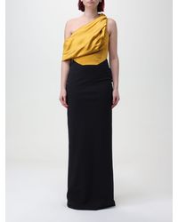 Solace London - Kara Satin And Crepe Maxi Dress - Lyst