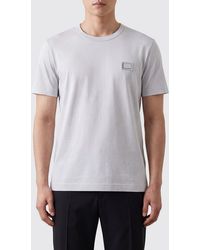Dolce & Gabbana - Dolce &Amp Gabbana Tone-On-Tone Logo Cotton T-Shirt - Lyst