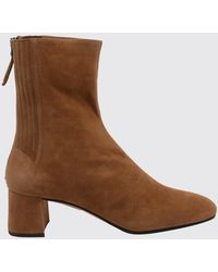 Aquazzura - Saint Honorè Suede Ankle Boots With A Mid Heel - Lyst