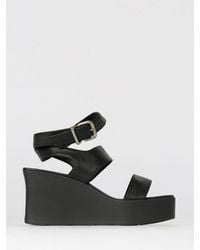 Vic Matié - Vic Mati&Eacute Leather Wedge Sandal - Lyst