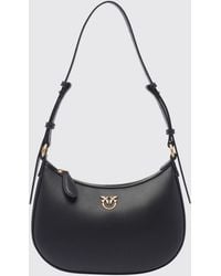 Pinko - Love Bag Half Moon Simply Smooth Calf Leather Shoulder Bag - Lyst