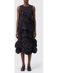 Comme des Garçons - Comme Des Gar&Ccedil	Ons A-Line Crêpe Midi Dress With Ruffles And Off-The-Shoulder Design - Lyst