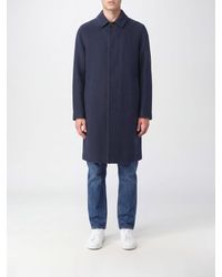 Aspesi - Single-Breasted Knee-Length Pure Wool Coat With Concealed Fastening - Lyst
