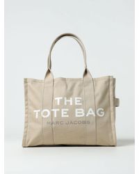 Marc Jacobs - Borsa The Large Tote Bag in canvas con logo jacquard - Lyst