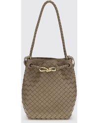 Bottega Veneta - Andiamo Woven Leather Bucket Bag - Lyst