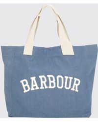 Barbour - Emily Tasche Aus Baumwolldenim Mit Gesticktem Logo - Lyst