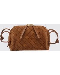 Bottega Veneta - Concert Intrecciato Suede Leather Mini Bag - Lyst