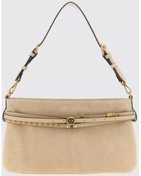 Pinko - Suede Bag With Micro Studs - Lyst