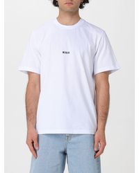 MSGM - Cotton T-Shirt With Logo - Lyst
