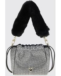 Pinko - Mini Borsa A Secchiello Con Strass All-Over E Manico - Lyst
