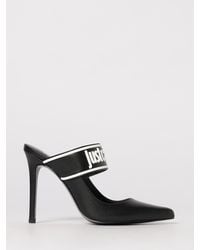 Just Cavalli - Leather Mules With Logo - Lyst
