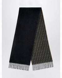 Fendi - Double-Face Cashmere Scarf With All-Over Ff Monogram - Lyst