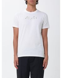 Fendi - Slim Fit Cotton T-Shirt With Contrast Embroidered Logo - Lyst