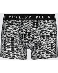 Philipp Plein - Stretch Cotton Boxers With Logo - Lyst