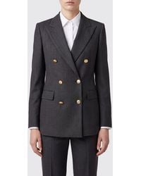 Tagliatore - Double-Breasted Viscose Blend Blazer - Lyst