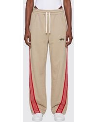 Barrow - Striped Wide-Leg Cotton Jogging Trousers With Mid-Rise Waist - Lyst