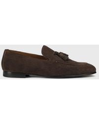 Doucal's - Suede Loafers With Tassels - Lyst