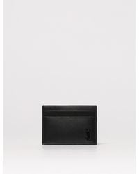 Saint Laurent - Tarjetero con placa Cassandre - Lyst