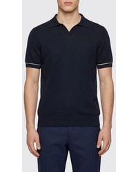BOSS - Cotton Knit Polo Shirt - Lyst