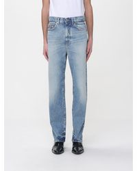 Versace - Straight Denim Jeans With Studs - Lyst