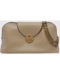 Versace - Vivian Lambskin Leather Shoulder Bag With Chain Strap And Metal Logo - Lyst