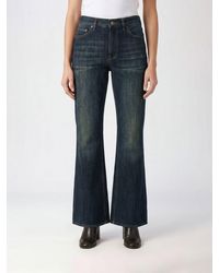 Burberry - Mid-Rise Flared Jeans - Lyst