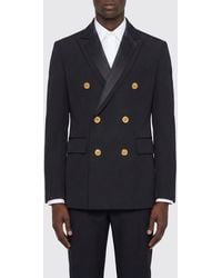 Sacai - Double-Breasted Silk And Cotton Blazer - Lyst