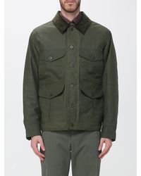 Filson - Cotton Shirt Jacket With Corduroy Collar And Patch Pockets - Lyst