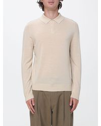 Paul Smith - Long-Sleeved Slim Fit Merino Wool Knit Polo Shirt - Lyst