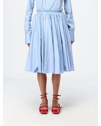 Ami Paris - High-Waisted Pleated Cotton Mini Skirt - Lyst