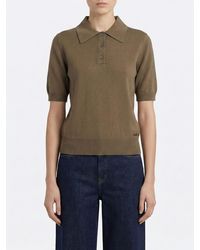 A.P.C. - Cotton Knit Polo Shirt - Lyst