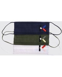 KENZO - 3Er-Set Baumwoll-Masken Mit Gesticktem Logo - Lyst