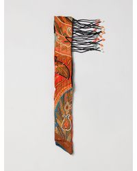 Etro - Paisley Print Silk Bandeau With Beaded Fringes - Lyst