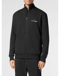 Philipp Plein - High Neck Zip-Up Jersey Track Jacket - Lyst