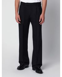 Lardini - Pinstriped Virgin Wool Tailored Trousers With A Straight-Leg Cut - Lyst