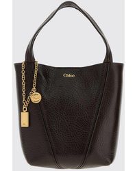 Chloé - Chlo&Eacute Spin Mini Grained Calfskin Handbag With Ring Detail - Lyst