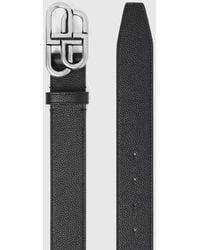 Balenciaga - Leather Belt With Logo Buckle - Lyst