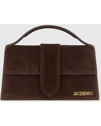 Jacquemus - Le Grand Bambino Suede Leather Handbag With Logo - Lyst