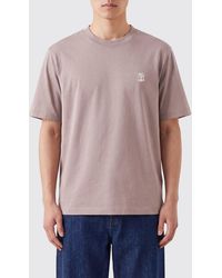 Brunello Cucinelli - Cotton Crew-Neck T-Shirt With Contrast Logo - Lyst
