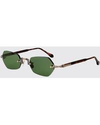 Matsuda - Sonnenbrille Mit Ausgestelltem Gestell Aus Schildpatt-Acetat Und Metall - Lyst