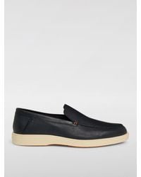 Santoni - Grain Leather Loafers - Lyst