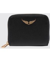Zadig & Voltaire - Zadig &Amp Voltaire Continental Grained Cowhide Wallet With Zip Closure - Lyst