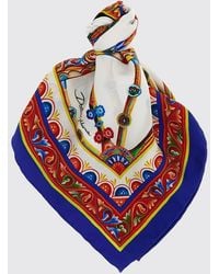 Dolce & Gabbana - Dolce &Amp Gabbana Carretto Siciliano Print Silk Scarf - Lyst