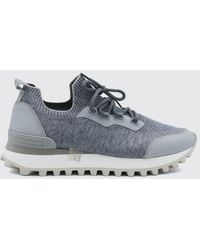 Eleventy - Low Top Wool Blend Trainers With Serrated Sole - Lyst