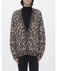 Laneus - Animal Print V-Neck Cardigan - Lyst
