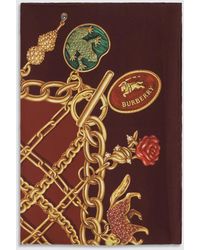 Burberry - Square Pure Silk Scarf With Graphic Print And Ekd Logo - Lyst
