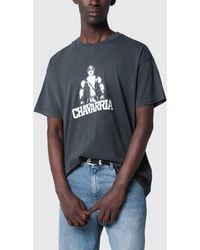 Willy Chavarria - Graphic Print Cotton T-Shirt With Dropped Shoulders - Lyst